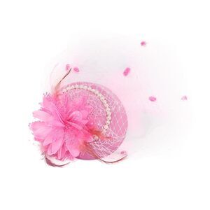 2214 Fascinators Hat Women Tea Party Beaded Veiling Derby Wedding Church